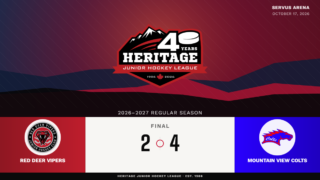 Blake Stoddard’s two third-period goals lead unbeaten Mountain View past Red Deer